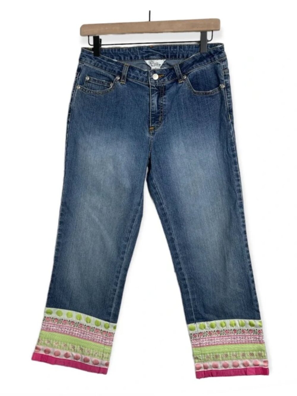 Lilly Pulitzer Jeans Ribbon Hem Y2K Rare Vintage Size 6